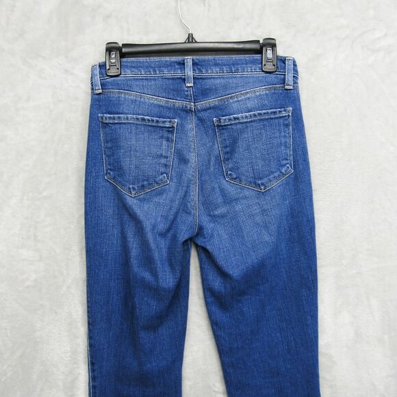 L'Agence Jeans Womens 27 Blue Denim Dean High-Rise Straight Mid-Rise Sequoia - Picture 3 of 10